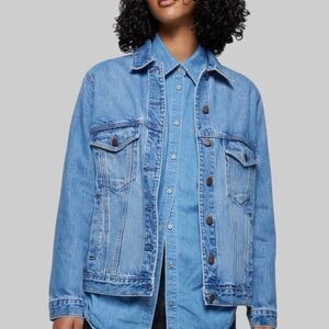 NOBODY DENIM Lou Jean Jacket Women's Sz M Denim Jacket Australian Cotton Preppy